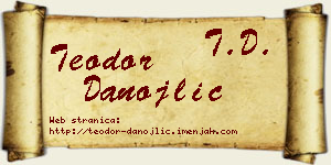 Teodor Danojlić vizit kartica